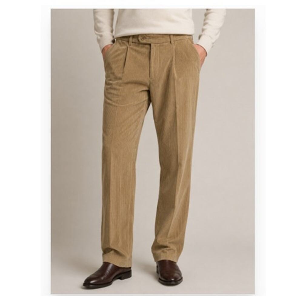 NWT Peter Christian Corduroy Pants Mens W38 L27" Brown Straight Leg Trousers